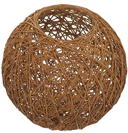 Lurrose Kronleuchter Lampenschirm Papier Rattankugel Lampenschirm H?ngend Pendelleuchte Ersatzschirm Tischlampe Stehlampe Lampe H?ngelampe Rattan Ball für Schlafizmmer Dekoration Kugellampe Rustikal