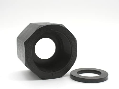 DOJA Barcelona | Adaptador Universal Bidon | Salida Hembra | Reductor Universal Ø 2 | Pack 4 | en Plastico | para Garrafa Gasolina, Deposito Agua 1000 litros, Grifo Jardin, Tanque 1000L, Bidon Agua