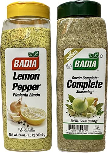 Badia Seasoning Combo Pack - Badia Complete & Lemon Pepper Seasoning (Twin Pack)