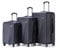 VERTICAL STUDIO 20 24 28 Koffer Reisekoffer 3er-Set Trolley Mehrteilig mit Ziffern Kofferschloss aus Kunststoff (ABS) Vier Rollen (Schwarz Oslo)