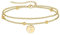 YeGieonr Armband Damen Gold, Edelstahl Armband mit Buchstaben, Goldene Armbänder Geschichtete für Frauen, Schmuck Geburtstagsgeschenk für Frauen Freundin Mutter Tochter