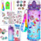 Unicorn Gifts for Girls Age 5 6 7 8 9: Craft Kits for Kids Age 6-12 Girl Toys 4-12 Year Old Kids Water Bottle Birthday Present Gifts for 8-9-10-11 Year Olds Girls Diamond Art Stickers for Children