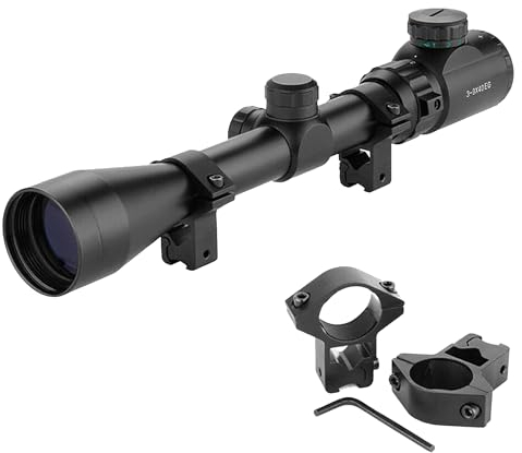 SUBTLETY Zielfernrohre mit Rot & Grün Punkt Visier & 11mm Montagen Gewehrzielfernrohre Reflexvisier Luftgewehr Zielfernrohr Jagdoptik Leuchtpunktvisier für Jagd Airsoft und Sport (3-9x40EG)