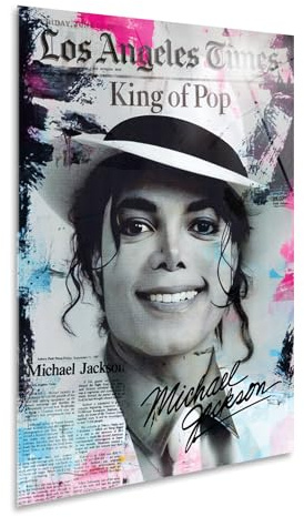 Giallobus - Gemälde - 15 - Tribute Michael Jackson - Acrylglas - 50x70 - Bereit zum Aufhängen - Moderne Gemälde für zu Hause