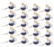 iplusmile Set of 20 Empty Car Perfume Diffuser Bottles - Glass Aromatherapy Vials for Auto Air Freshener - Essential Oil Pendant Fragrance Container Decorative Car Charms with Cotton Rope