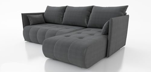 IWMAR MÖBEL Nessa ECKSOFA MIT SCHLAFFUNKTION! 214x152x40 Sofa 4 Sitzer! Best Schlafsofa. Eckcouch mit Bettkasten. Couch Wohnzimmer. Polstermöbel. Möbel mit Schlaffunktion. Schlafsofa mit Bettkasten.