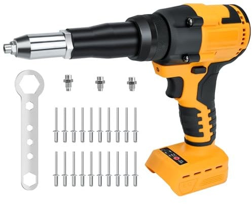 Pistola rivettatrice professionale per Dewalt da 20 V, pistola elettrica ad alte prestazioni per metallo, plastica, pelle (batterie non incluse)