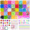 Uolifrem 2800+ Loom Bänder Set, 32 Farben Loops Gummis für Armbänder, Bunte Loom Bänder mit Mehr Zubehör, DIY Loom Bands Kasten für Kinder Geschenk für Mädchen&Jungs