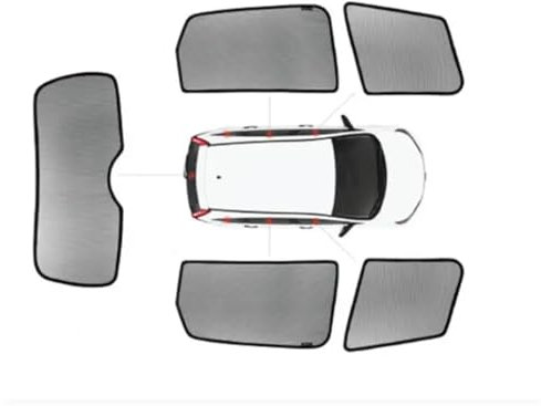 Auto-Sonnenschutz Für Benz Für W169 Für W176 Für W246 Für W203 Für W204 Für W205 Magnetischer Auto-Spezialvorhang Fenster Sonnenschutz Mesh-Schatten-Rollo Autofenster-Sonnenschutz(5 pcs)