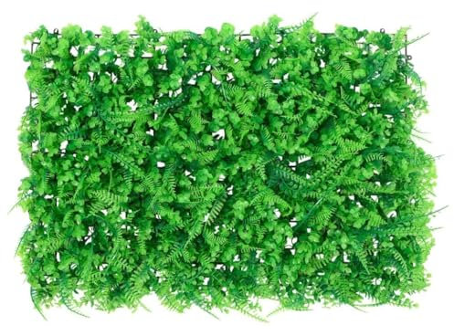 Homgoday Valla de Hojas de Helecho Artificial 6 uds Verde 40x60 cm Jardín