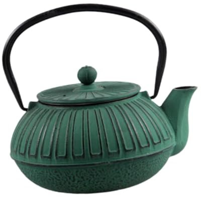 DimyFew Teiera in ghisa Teiera Giapponese per Acqua bollente, bollitore per la Famiglia, Picnic, Verde