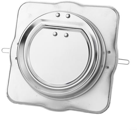 Lastdaytime Válvula de retención de ventilación de aire fresco de acero inoxidable, válvula de retención de tubería de campana extractora, resistente al viento y a prueba de humo, 100-180 mm (150 mm)