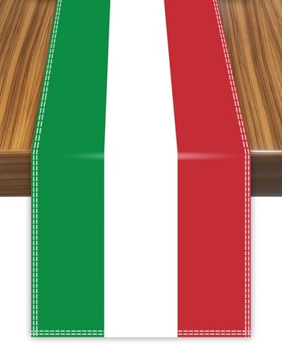 Italienischer Tischläufer, italienische Flagge, Tischdecke für Esszimmer, Heimdekoration