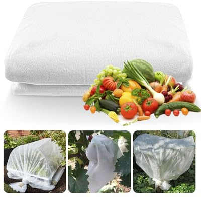HW CASA Telo Antigelo per Piante 1.6M × 5M,Tessuto Non Tessuto Ideale per Piante da Esterno,Facilmente Tagliabile,Protezione da Gelo, Vento,Leggere e Traspiranti Le Copri Piante Inverno Esterno