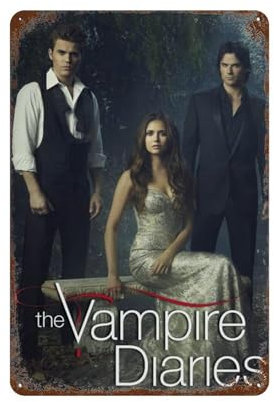WZWTYSM The Vampire Diaries(2) Iron Sheet Painting Iron Sheet Painting Rust Poster Decorative Characters Film Iron Sheet Artist House Decorative Paintingstyle-830x20cm