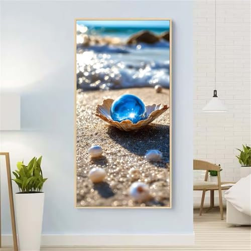 Perle Diamond Painting Groß xxl 60x120 cm Diamond Painting Strand Diamond Painting Erwachsene, 5D Diamant Painting Bilder Kinder, Mosaikherstellung, für Home Wand Décor Aesthetic, Geschenke für Damen