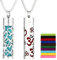 2 PCS Halskette mit Ätherischen Ölen Diffusor Öl Anhänger Halskette Edelstahl Diffusor Halskette Ätherisches Öl Halskette Duftende Halskette Verwendet Werden