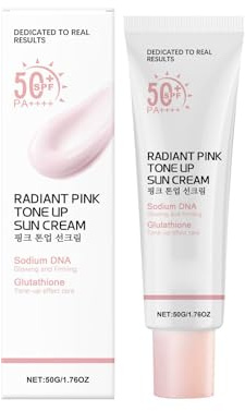 50 g Pink Tone Up Sun Cream, SPF/LSF 50 + PA+++, protezione solare rosa Tone-up, protezione solare luminosa e illuminante, crema solare coreana, idratante Tone Up Sun (1)