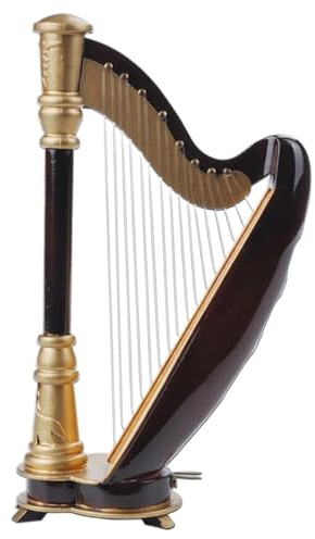 Miniatur Harfe | Miniatur Harfe | Deko Instrumente Dekoration Ornament 5,5 Zoll für Musikliebhaber Figur