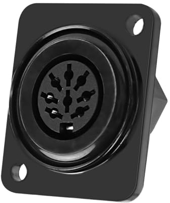 Durlo Prise femelle MIDI DIN 8 broches – Jack type D à 2 trous pour montage sur panneau, soudure requise pour audio/vidéo et home cinéma