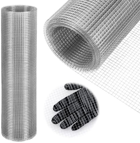 Fogmiea 50cm x 5m Wühlmausgitter - Drahtgitter feinmaschig 6,3mm Maschenweite 0,5mm Draht - Verzinkt geeignet als Wühlmausschutz für Hochbeete, Volieren-, Hasen- und Kleintiergehege im Garten