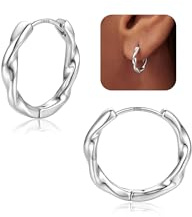 CASSIECA Ohrringe Silber 925 Twist Creolen Silber 925 für Damen | Creolen Silber 925 Ohrringe Silber Gold Roségold für Damen Hypoallergen Twist Kleine Huggie Creolen für Empfindliche Ohren