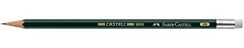 FABER-CASTELL Bleistift CASTELL 9000 mit Radierer VE=12