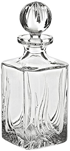 Karaffe Dekanter Dekaner Dekanflasche Dekaner Dekankaraffe Whiskeykaraffe Likörkaraffe Flame Transparent 800 ml H 26 cm Kristallglas