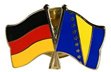 Flaggenfritze Freundschaftspin Deutschland A-F, 22 mm, Flaggen Pin vergoldet aus Hartemaille, Länder Anstecker zum Sammeln und Tragen