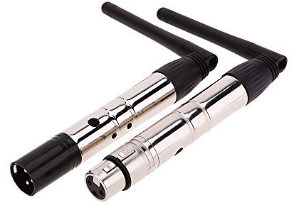 Lixada 2,4 G ISM DMX512 Weiblichen XLR Sender/Empfänger mit Antenne für Moving Heads Bühne Licht