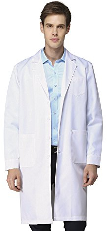 blouse blanche professionnel électrostatiques unisexes, docteur manteau, technicien manteau, Blanc, M