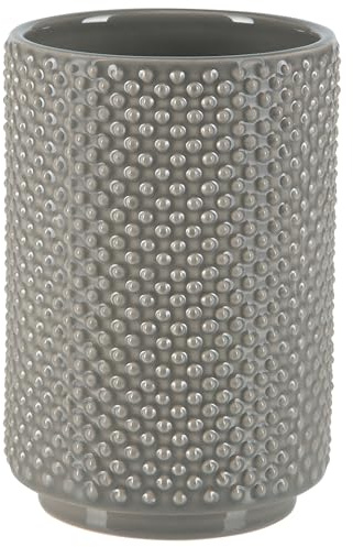 Spirella Zahnputzbecher Zahnbürstenhalter Mero 8x8x11,5 cm Steinoptik - Taupe