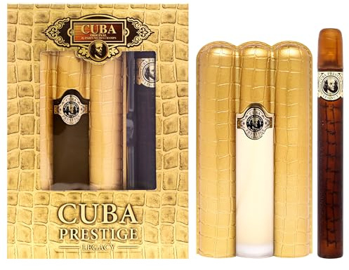 Cuba Cuba Prestige Legacy For Men Geschenkset, 3 oz EDT Spray, 1,17 oz EDT Spray