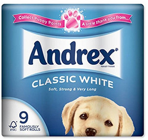 Andrex AND24 Toilet Roll, White (Pack of 24)