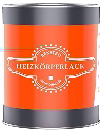 Heizkörperlack Anthrazitgrau 1l - hitzebständiger Heizungslack, Metallschutzlack, Heizkörperfarbe hochdeckend, geruchsarm, lösemittelfrei, schnelltrocknend, einfache Verarbeitung - BEKATEQ BE-903