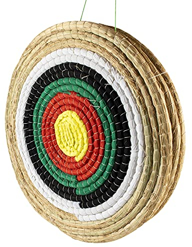 Zielscheibe Bogenschießen Stroh Strohzielscheibe Outdoor-shooterDurchmesser 50 cm Festes Stroh rundes Ziel, Klare und offensichtliche Zielscheibe Design für im Freienpraxis und Schießenpfeil