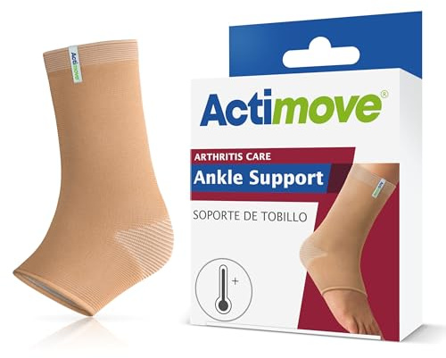 Actimove Arthritis Care Ankle Support with Heat-retaining Fabric for Men and Women – Drug-free Pain Management for Arthritis, Increases Blood Circulation – Left/Right Wear – Beige, Medium | Beige, Medium, Drug-free Pain Management for Arthritis, Increases Blood Circulation, Left or Right Wear