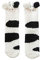 Fenical Süße Tier Korallen Fleece Oberschenkel Hohe Socken Winter Warm Dicke Fuzzy Mode Mittleren Rohr Strümpfe für Frauen Mädchen Dame (Kuh)