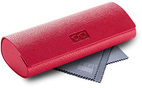 FEFI - Stabiles Hardcase Brillenetui in modischen Farben (Rot)
