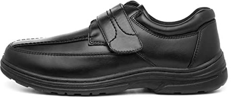 Hobos Bo Mens Easy Fasten Black Shoe - Size 11 UK - Black