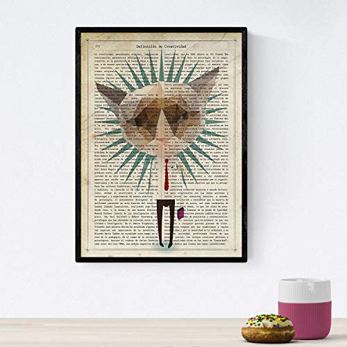Nacnic Exekutive Poster Cat. Sheets Tiere Definitionen. Tierillustrationen mit Text. A4-Format