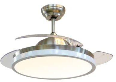 V-TAC Decke (Fernbedienung inklusive) Vorwärts- und Rückwärtsfunktion, 3-in-1 Dimmbar Farbwechsel 30W 3 Windgeschwindigkeiten 3 Flügel, 107cm Lüfter Lichter für Wohnzimmer, Schlafzimmer, Büro