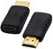 GINTOOYUN Adaptador mini HDMI hembra a HDMI macho, convertidor mini HDMI tipo C a HDMI tipo A para cámara, tarjeta gráfica de computadora, tableta, etc. 2 unidades