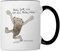 Spreadshirt Janosch Bär Schönes Leben Spruch Tasse, One size, Weiß/Schwarz, Keramik, Henkel, 325 ml