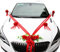 Autoschmuck Hochzeit,Braut Paar Rose Blumen Deko Auto Schmuck Brautwagen Girlande Band Dekoration Wedding Hochzeitsauto Deko Hochzeit Auto Dekoration Hochzeitsdekoration,Hochzeitsdeko Auto,Rot