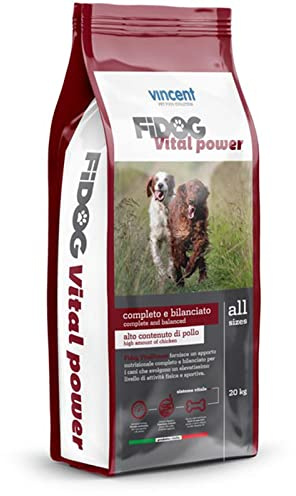 La zappa Vincent Hundefutter für Jagdhunde Fidog Vital Power 20 kg aus Fleisch, Gemüse und Getreide