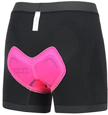 ZLRS Radunterhose Damen Fahrradhose Gepolstert 4D Atmungsaktiv Radlerhose Unterwäsche Fahrradunterhose Fahrradslip Fahrrad Unterhosen Schwarz M