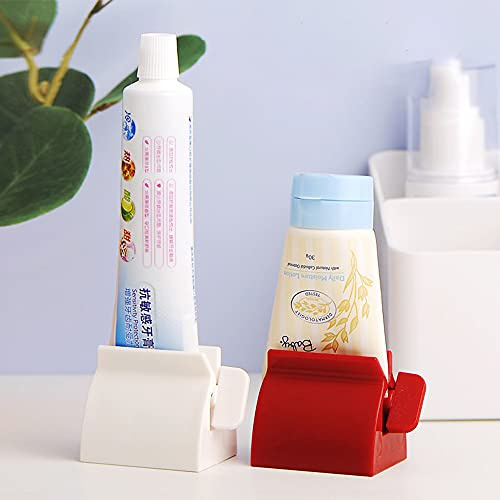 Zahnpasta-Presse, Zahnpasta-Presse, manuelle Zahnpasta-Presse, Mehrzweck-Zahnpasta-Halter, drehbarer Zahnpasta-Spender, mattierte Griffe, spart Zahnpasta-Cremes, 2 Stück