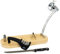 Fackelmann Set Soporte Jamonero Plegable y Giratorio de Bambú, incluye Cuchillo Jamonero Nirosta Mega 24/36 cm, Afilador de Cuchillos Nirosta 3 Pasos y Pinza para Jamón 11 cm de Acero Inoxidable