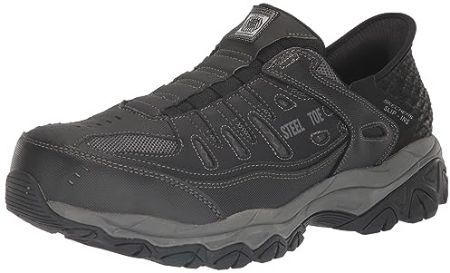 Skechers Men's Work Hands Free Slip ins Cankton Faison St, Black, 13